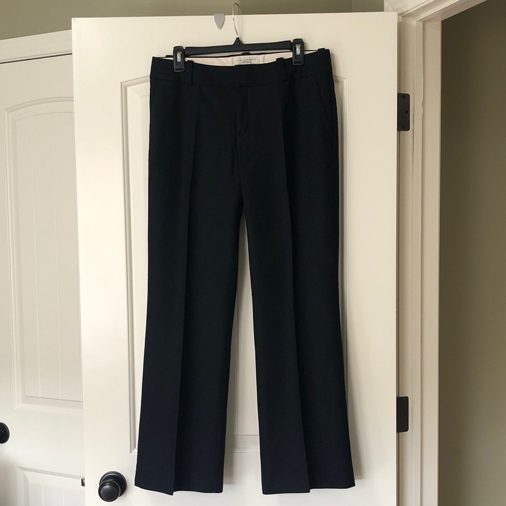 BANANA REPUBLIC Classic ‘Martin Fit’ (fully lined)MidRise Black Wool Dress Pants